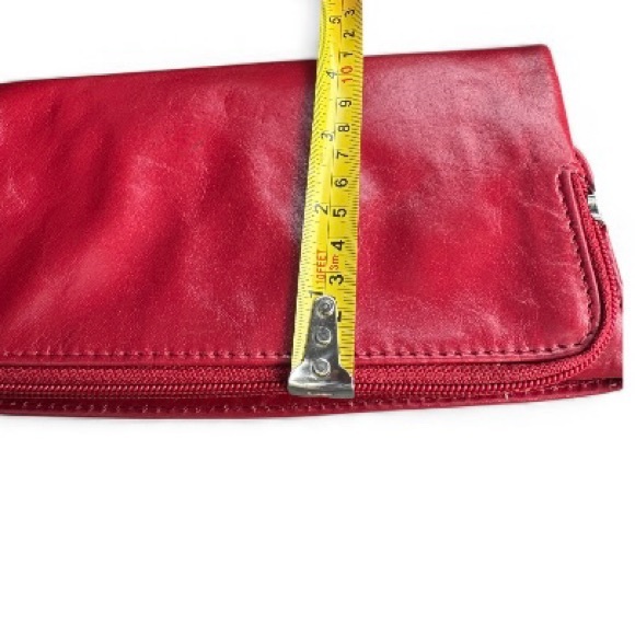 Elegant Red Leather Clutch